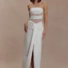 Paulina Cut Out Strapless Maxi Dress – White Paulina Cut Out Strapless Maxi Dress – White
