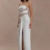 Paulina Cut Out Strapless Maxi Dress – White Paulina Cut Out Strapless Maxi Dress – White