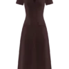 Pearson Short Sleeve Knit Midi Dress – Chocolate Pearson Short Sleeve Knit Midi Dress – Chocolate
