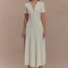 Pearson Short Sleeve Knit Midi Dress – Ivory Pearson Short Sleeve Knit Midi Dress – Ivory