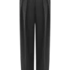 Penelope Pleated High Waisted Pants – Black