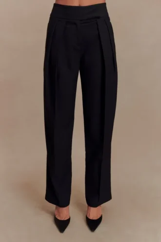 Penelope Pleated High Waisted Pants – Black Penelope Pleated High Waisted Pants – Black
