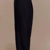 Penelope Pleated High Waisted Pants – Black