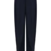 Penelope Pleated High Waisted Pants – Dark Navy