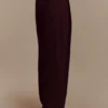 Penelope Pleated High Waisted Pants – Mahogany