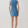 Penn Button Front Denim Mini Dress – Summer Blue Penn Button Front Denim Mini Dress – Summer Blue