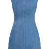 Penn Button Front Denim Mini Dress – Summer Blue Penn Button Front Denim Mini Dress – Summer Blue