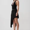 Talise Modal Hankie Midi Skirt – Black