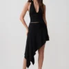 Talise Modal Hankie Midi Skirt – Black