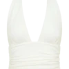 Peregrine Modal Gathered Halter Top – White