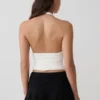 Peregrine Modal Gathered Halter Top – White
