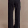 Perrie Mid Rise Straight Leg Tie Jeans – Washed Black