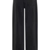 Perrie Mid Rise Straight Leg Tie Jeans – Washed Black