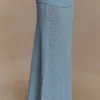 Petra Ruched Knit Maxi Skirt – Light Blue Petra Ruched Knit Maxi Skirt – Light Blue