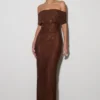 Phi Multi-Wear Cowl Diamante Maxi Dress – Chocolate Phi Multi-Wear Cowl Diamante Maxi Dress – Chocolate