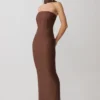 Phi Multi-Wear Cowl Diamante Maxi Dress – Chocolate Phi Multi-Wear Cowl Diamante Maxi Dress – Chocolate