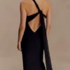 Philippa Knotted Crepe Maxi Dress – Black Philippa Knotted Crepe Maxi Dress – Black