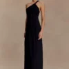 Philippa Knotted Crepe Maxi Dress – Black Philippa Knotted Crepe Maxi Dress – Black