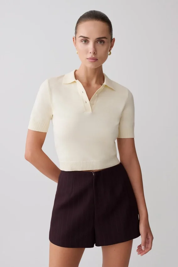 Philly Knit Button Up Top – Ivory Philly Knit Button Up Top – Ivory