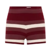 Philly Stripe Knit Short – Burgundy/Cream