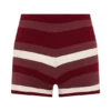 Philly Stripe Knit Short – Burgundy/Cream