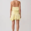Poppy Satin Halter Mini Dress – Lemon Poppy Satin Halter Mini Dress – Lemon
