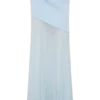 Portia Scuba And Mesh Maxi Skirt – Pale Blue Portia Scuba And Mesh Maxi Skirt – Pale Blue