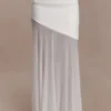 Portia Scuba And Mesh Maxi Skirt – White Portia Scuba And Mesh Maxi Skirt – White