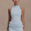 Portia Scuba Sleeveless Top – Pale Blue Portia Scuba Sleeveless Top – Pale Blue