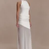 Portia Scuba And Mesh Maxi Skirt – White Portia Scuba And Mesh Maxi Skirt – White