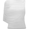 Pruedance Slinky Draped Top With Mesh Overlay – White