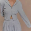 Quinn Zip Up Hoodie – Light Grey Marle