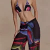 Rachel Chiffon Straight Leg Pants – Multi Fluid Reverie Print Rachel Chiffon Straight Leg Pants – Multi Fluid Reverie Print