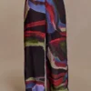Rachel Chiffon Straight Leg Pants – Multi Fluid Reverie Print Rachel Chiffon Straight Leg Pants – Multi Fluid Reverie Print