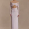 Rafaella Slinky And Mesh Maxi Dress – Pale Pink Rafaella Slinky And Mesh Maxi Dress – Pale Pink