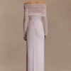 Rafaella Slinky And Mesh Maxi Dress – Pale Pink Rafaella Slinky And Mesh Maxi Dress – Pale Pink