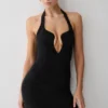Raina Diamante Halter Mini Dress – Black Raina Diamante Halter Mini Dress – Black