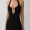 Raina Diamante Halter Mini Dress – Black Raina Diamante Halter Mini Dress – Black