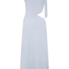 Raleigh Asymmetrical Slinky Midi Dress – Pale Blue Raleigh Asymmetrical Slinky Midi Dress – Pale Blue