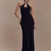 Ramona Modal Maxi Dress With Hardware – Black
