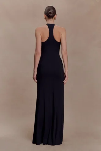 Ramona Modal Maxi Dress With Hardware – Black