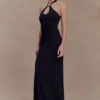 Ramona Modal Maxi Dress With Hardware – Black