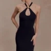 Ramona Modal Maxi Dress With Hardware – Black
