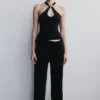 Ramona Modal Straight Leg Pant – Black Ramona Modal Straight Leg Pant – Black