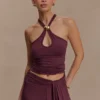Ramona Modal Tank Top With Hardware – Mahogany