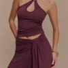 Ramona Modal Tank Top With Hardware – Mahogany