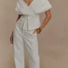 Rayne Wide Leg Denim Jeans – White Rayne Wide Leg Denim Jeans – White