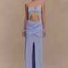 Reama Wrap Over Knit Maxi Dress – Cornflower Blue Reama Wrap Over Knit Maxi Dress – Cornflower Blue