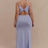 Reama Wrap Over Knit Maxi Dress – Cornflower Blue Reama Wrap Over Knit Maxi Dress – Cornflower Blue