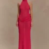 Reece Halter Knit Maxi Dress – Dragonfruit Reece Halter Knit Maxi Dress – Dragonfruit